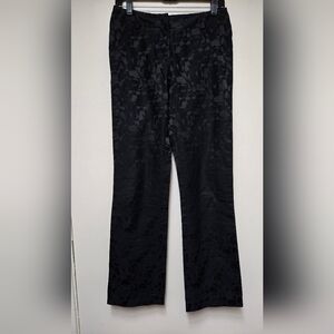 INC International Concepts Black Pants Velveteen and Satin Like Fabric
